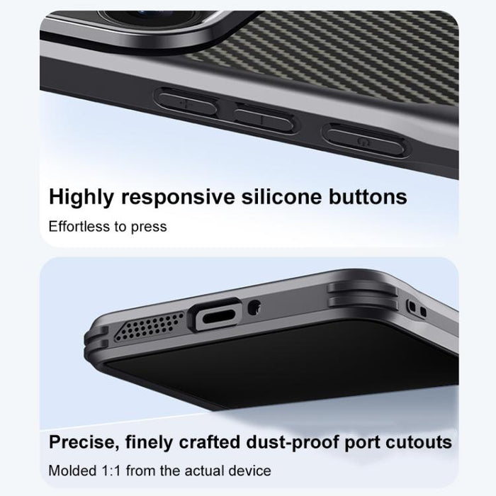 Funda para teléfono con textura de fibra de carbono estilo cuchilla y tacto magnético, For iPhone 17 Pro Max, For iPhone 17 Pro, For iPhone 17, For iPhone Air, For iPhone 16 Pro Max, For iPhone 16 Pro, For iPhone 16 Plus, For iPhone 16                 ...