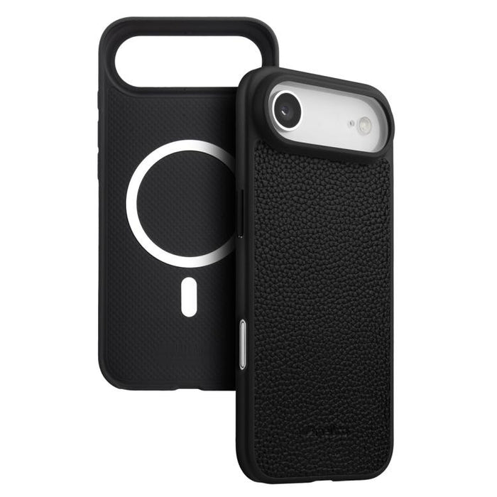 Funda para teléfono híbrida de PC con textura de lichi magnética de cobertura total de melkco, For iPhone 17 Pro Max, For iPhone 17 Pro, For iPhone Air