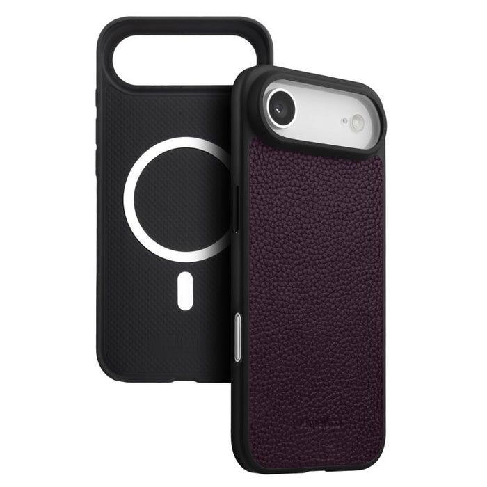 Funda para teléfono híbrida de PC con textura de lichi magnética de cobertura total de melkco, For iPhone 17 Pro Max, For iPhone 17 Pro, For iPhone Air