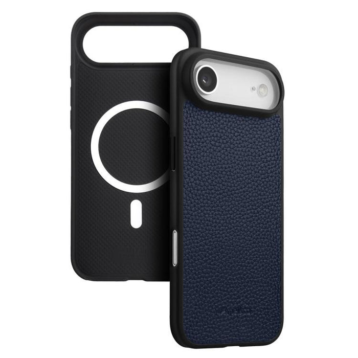 Funda para teléfono híbrida de PC con textura de lichi magnética de cobertura total de melkco, For iPhone 17 Pro Max, For iPhone 17 Pro, For iPhone Air