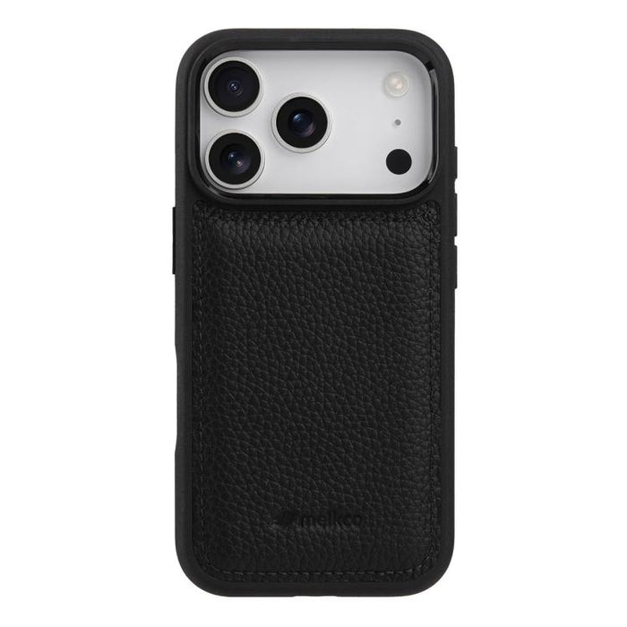 Funda híbrida para teléfono de policarbonato con textura de lichi de melkco, cobertura total., For iPhone 17 Pro Max, For iPhone 17 Pro, For iPhone 17, For iPhone Air, For iPhone 16 Pro Max, For iPhone 16 Pro, For iPhone 16