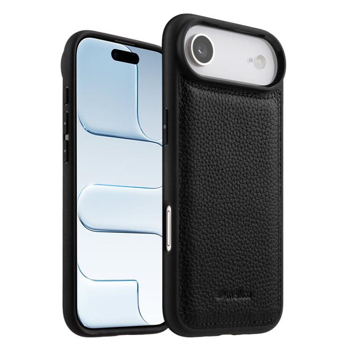 Funda híbrida para teléfono de policarbonato con textura de lichi de melkco, cobertura total., For iPhone 17 Pro Max, For iPhone 17 Pro, For iPhone 17, For iPhone Air, For iPhone 16 Pro Max, For iPhone 16 Pro, For iPhone 16