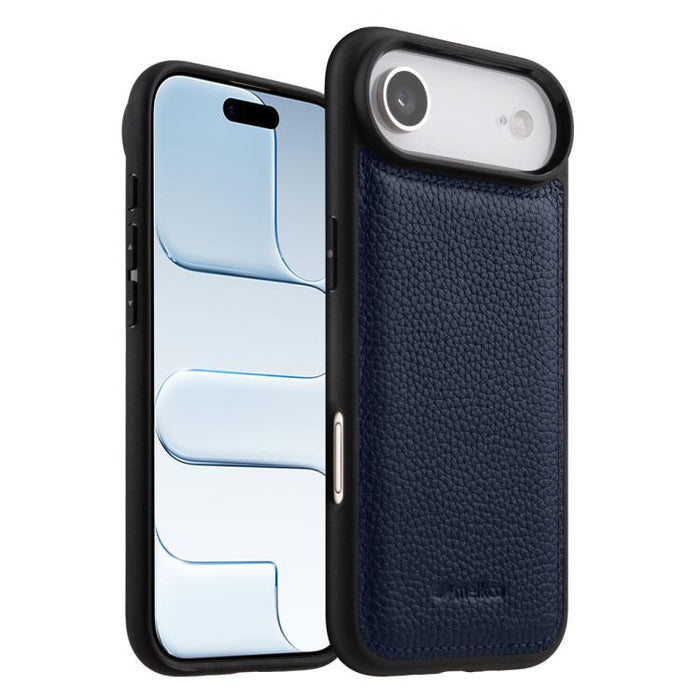 Funda híbrida para teléfono de policarbonato con textura de lichi de melkco, cobertura total., For iPhone 17 Pro Max, For iPhone 17 Pro, For iPhone 17, For iPhone Air, For iPhone 16 Pro Max, For iPhone 16 Pro, For iPhone 16