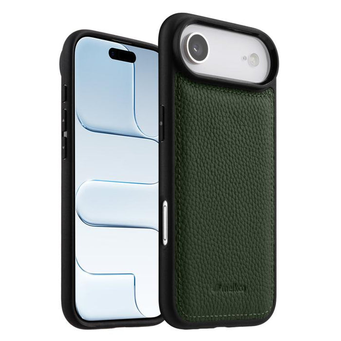 Funda híbrida para teléfono de policarbonato con textura de lichi de melkco, cobertura total., For iPhone 17 Pro Max, For iPhone 17 Pro, For iPhone 17, For iPhone Air, For iPhone 16 Pro Max, For iPhone 16 Pro, For iPhone 16