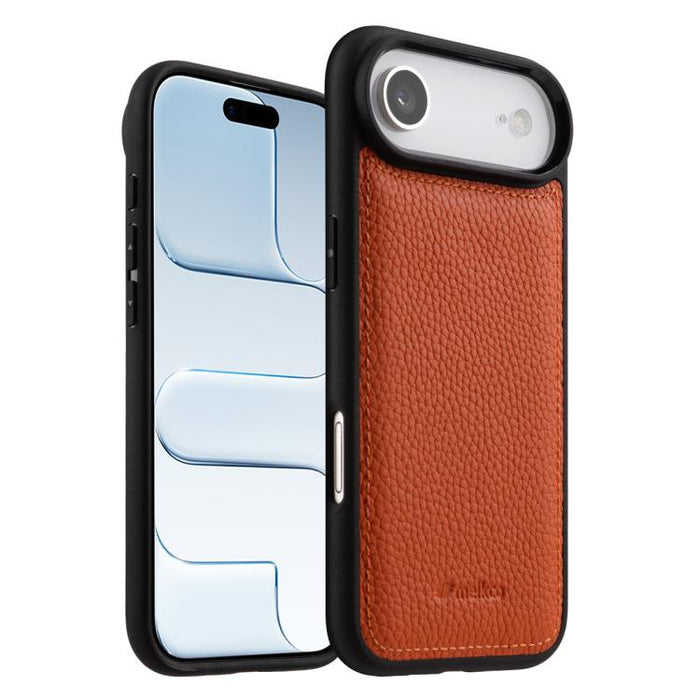 Funda híbrida para teléfono de policarbonato con textura de lichi de melkco, cobertura total., For iPhone 17 Pro Max, For iPhone 17 Pro, For iPhone 17, For iPhone Air, For iPhone 16 Pro Max, For iPhone 16 Pro, For iPhone 16