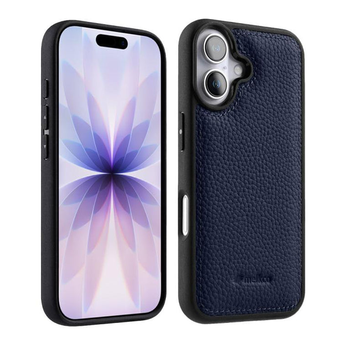 Funda híbrida para teléfono de policarbonato con textura de lichi de melkco, cobertura total., For iPhone 17 Pro Max, For iPhone 17 Pro, For iPhone 17, For iPhone Air, For iPhone 16 Pro Max, For iPhone 16 Pro, For iPhone 16