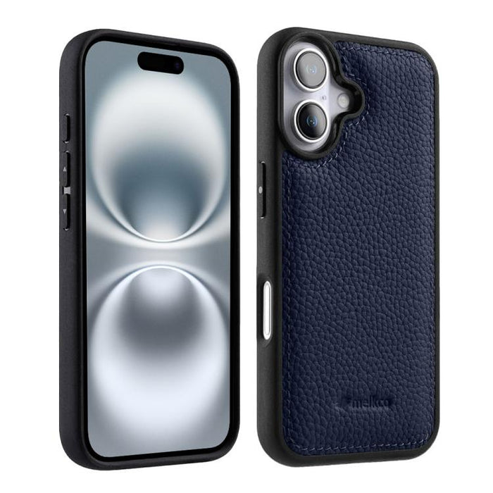 Funda híbrida para teléfono de policarbonato con textura de lichi de melkco, cobertura total., For iPhone 17 Pro Max, For iPhone 17 Pro, For iPhone 17, For iPhone Air, For iPhone 16 Pro Max, For iPhone 16 Pro, For iPhone 16