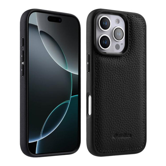 Funda híbrida para teléfono de policarbonato con textura de lichi de melkco, cobertura total., For iPhone 17 Pro Max, For iPhone 17 Pro, For iPhone 17, For iPhone Air, For iPhone 16 Pro Max, For iPhone 16 Pro, For iPhone 16