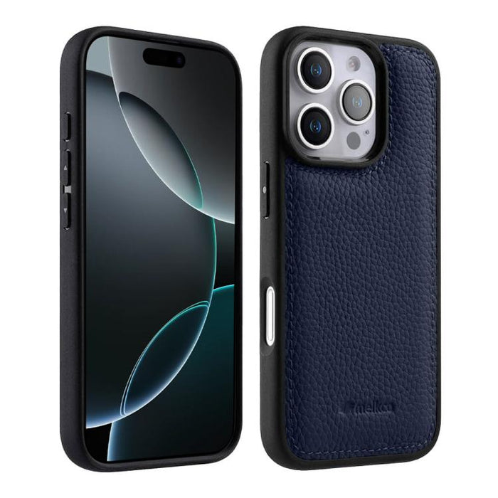 Funda híbrida para teléfono de policarbonato con textura de lichi de melkco, cobertura total., For iPhone 17 Pro Max, For iPhone 17 Pro, For iPhone 17, For iPhone Air, For iPhone 16 Pro Max, For iPhone 16 Pro, For iPhone 16