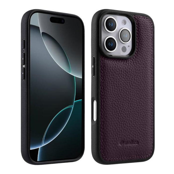 Funda híbrida para teléfono de policarbonato con textura de lichi de melkco, cobertura total., For iPhone 17 Pro Max, For iPhone 17 Pro, For iPhone 17, For iPhone Air, For iPhone 16 Pro Max, For iPhone 16 Pro, For iPhone 16