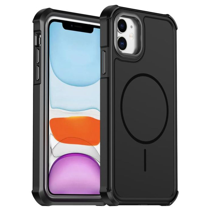 Funda para teléfono 2 en 1 magnética con airbag, resistente a golpes y de color sólido., For iPhone 12 Pro Max, For iPhone 11 Pro Max, For iPhone 11