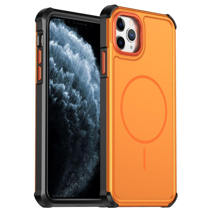 Funda para teléfono 2 en 1 magnética con airbag, resistente a golpes y de color sólido., For iPhone 12 Pro Max, For iPhone 11 Pro Max, For iPhone 11