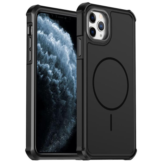 Funda para teléfono 2 en 1 magnética con airbag, resistente a golpes y de color sólido., For iPhone 12 Pro Max, For iPhone 11 Pro Max, For iPhone 11