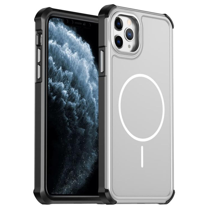 Funda para teléfono 2 en 1 magnética con airbag, resistente a golpes y de color sólido., For iPhone 12 Pro Max, For iPhone 11 Pro Max, For iPhone 11