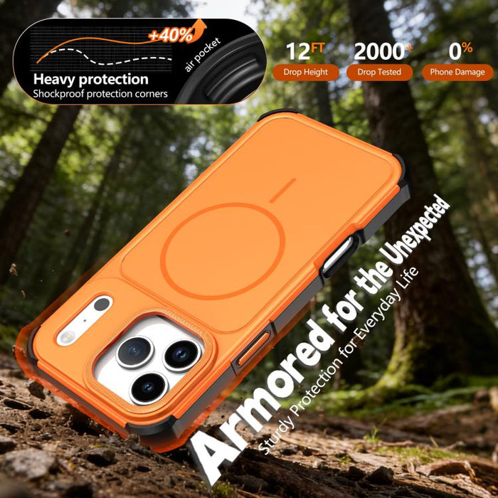Funda para teléfono 2 en 1 magnética con airbag, resistente a golpes y de color sólido., For iPhone 12 Pro Max, For iPhone 11 Pro Max, For iPhone 11