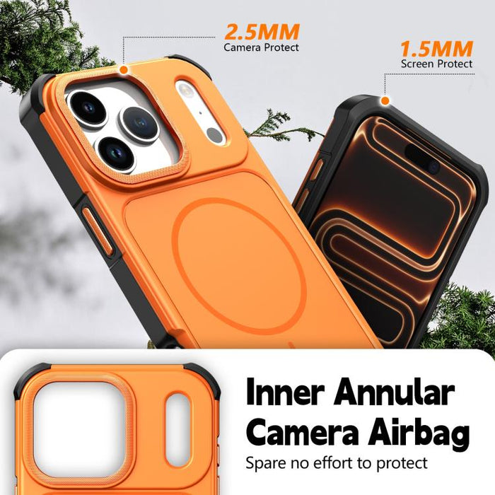Funda para teléfono 2 en 1 magnética con airbag, resistente a golpes y de color sólido., For iPhone 12 Pro Max, For iPhone 11 Pro Max, For iPhone 11