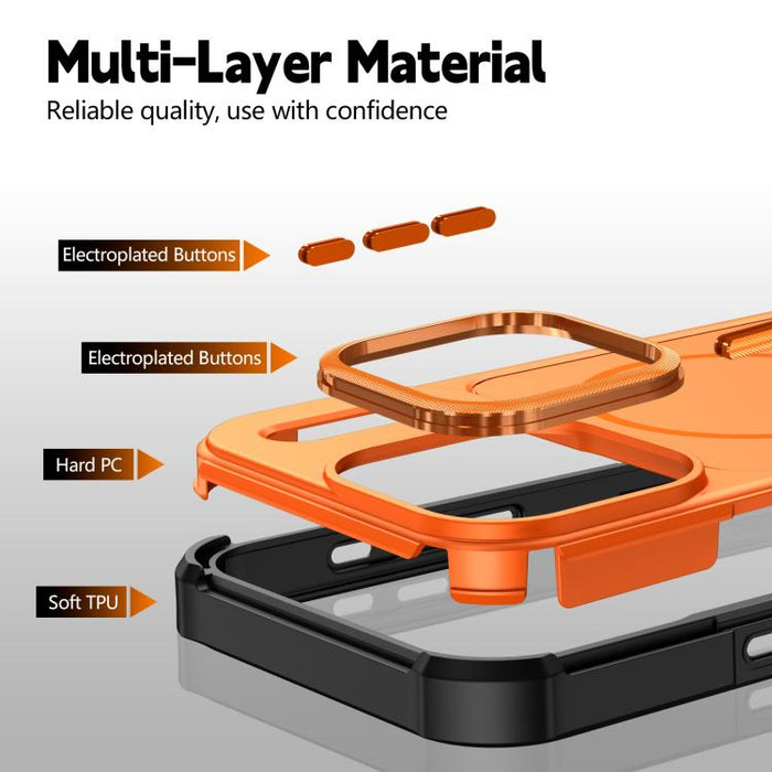 Funda para teléfono 2 en 1 magnética con airbag, resistente a golpes y de color sólido., For iPhone 12 Pro Max, For iPhone 11 Pro Max, For iPhone 11