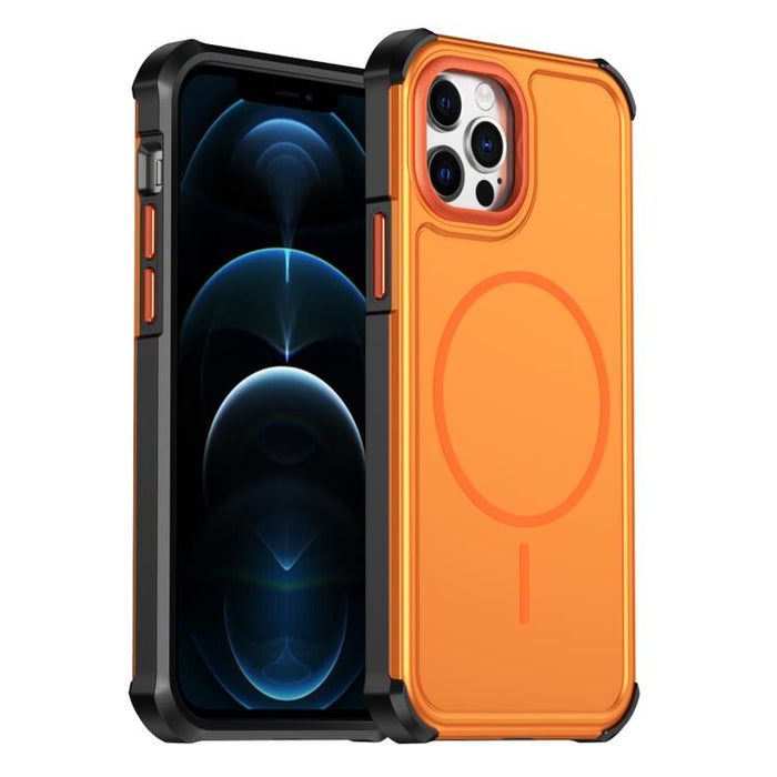 Funda para teléfono 2 en 1 magnética con airbag, resistente a golpes y de color sólido., For iPhone 12 Pro Max, For iPhone 11 Pro Max, For iPhone 11