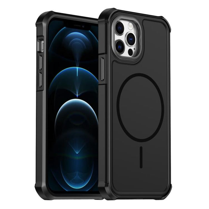 Funda para teléfono 2 en 1 magnética con airbag, resistente a golpes y de color sólido., For iPhone 12 Pro Max, For iPhone 11 Pro Max, For iPhone 11