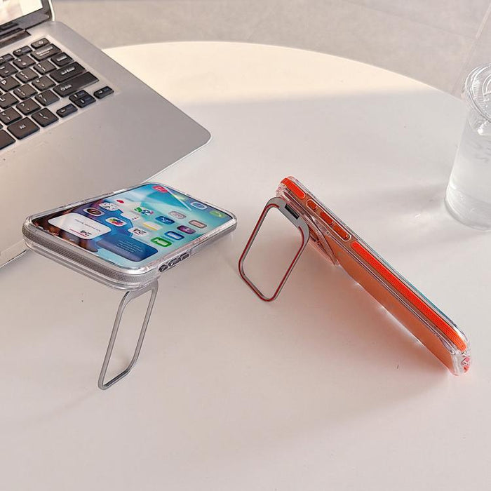 Funda magnética para teléfono con soporte y lente de doble color vibrante, For iPhone 17 Pro Max, For iPhone 17 Pro