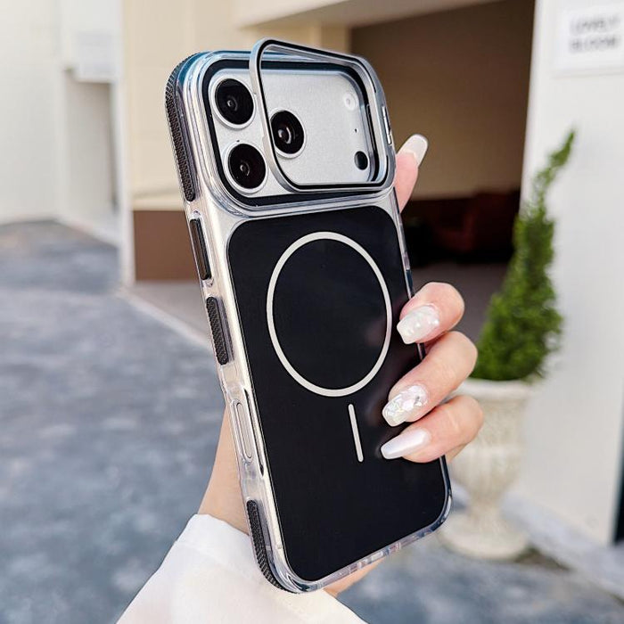 Funda magnética para teléfono con soporte y lente de doble color vibrante, For iPhone 17 Pro Max, For iPhone 17 Pro