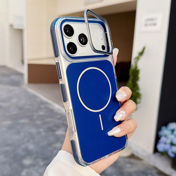 Funda magnética para teléfono con soporte y lente de doble color vibrante, For iPhone 17 Pro Max, For iPhone 17 Pro