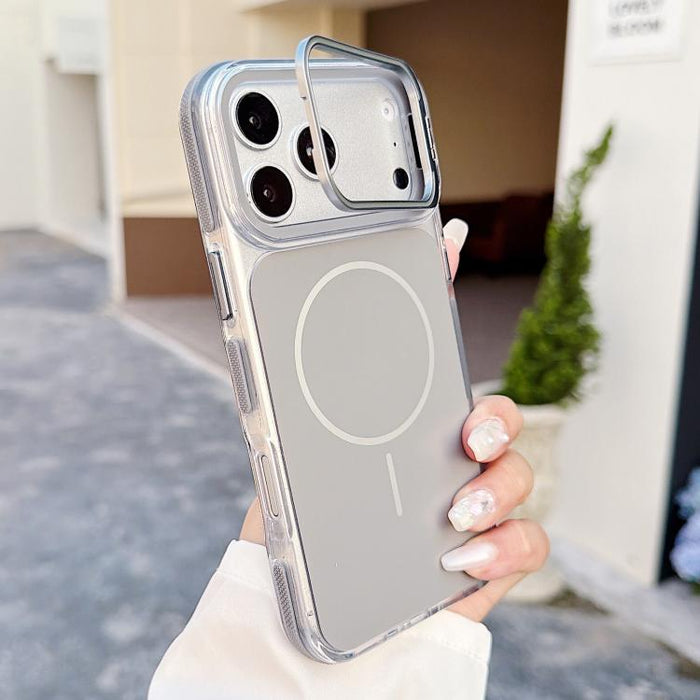 Funda magnética para teléfono con soporte y lente de doble color vibrante, For iPhone 17 Pro Max, For iPhone 17 Pro