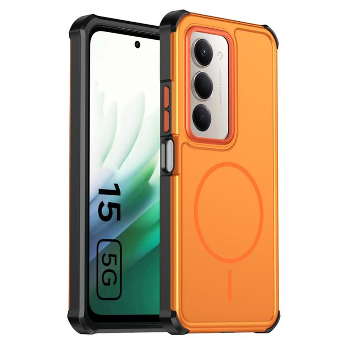 Funda para teléfono 2 en 1 magnética con airbag, resistente a golpes y de color sólido., For Redmi Note 15 4G / 5G Global 164mm, For Redmi 15 5G Global / 15 4G SEA 169.5mm, For Redmi 15C 5G / 4G Global 171mm / Poco C85 4G