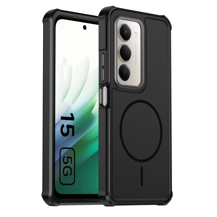 Funda para teléfono 2 en 1 magnética con airbag, resistente a golpes y de color sólido., For Redmi Note 15 4G / 5G Global 164mm, For Redmi 15 5G Global / 15 4G SEA 169.5mm, For Redmi 15C 5G / 4G Global 171mm / Poco C85 4G