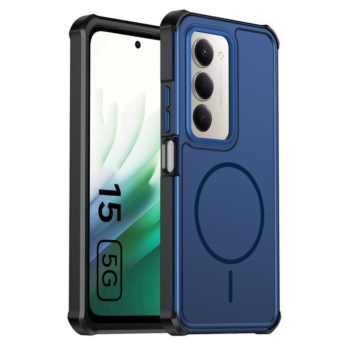 Funda para teléfono 2 en 1 magnética con airbag, resistente a golpes y de color sólido., For Redmi Note 15 4G / 5G Global 164mm, For Redmi 15 5G Global / 15 4G SEA 169.5mm, For Redmi 15C 5G / 4G Global 171mm / Poco C85 4G