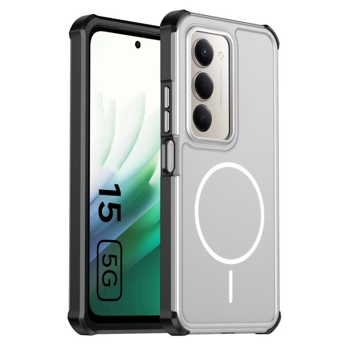 Funda para teléfono 2 en 1 magnética con airbag, resistente a golpes y de color sólido., For Redmi Note 15 4G / 5G Global 164mm, For Redmi 15 5G Global / 15 4G SEA 169.5mm, For Redmi 15C 5G / 4G Global 171mm / Poco C85 4G