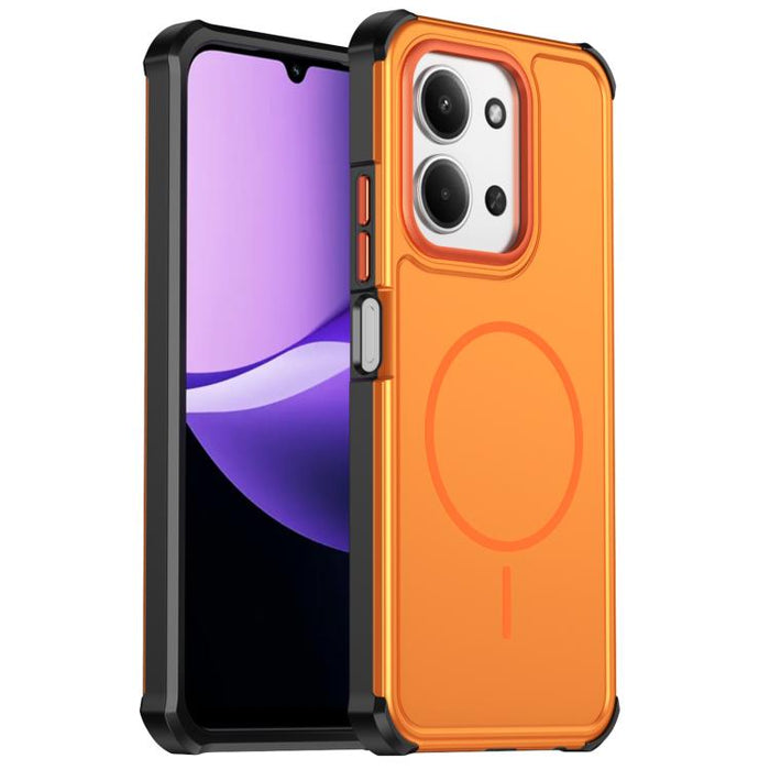 Funda para teléfono 2 en 1 magnética con airbag, resistente a golpes y de color sólido., For Redmi Note 15 4G / 5G Global 164mm, For Redmi 15 5G Global / 15 4G SEA 169.5mm, For Redmi 15C 5G / 4G Global 171mm / Poco C85 4G