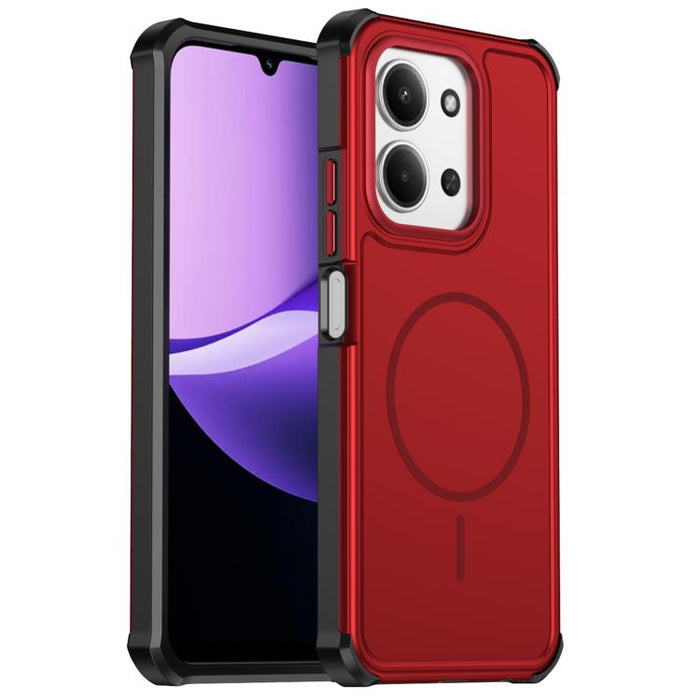 Funda para teléfono 2 en 1 magnética con airbag, resistente a golpes y de color sólido., For Redmi Note 15 4G / 5G Global 164mm, For Redmi 15 5G Global / 15 4G SEA 169.5mm, For Redmi 15C 5G / 4G Global 171mm / Poco C85 4G