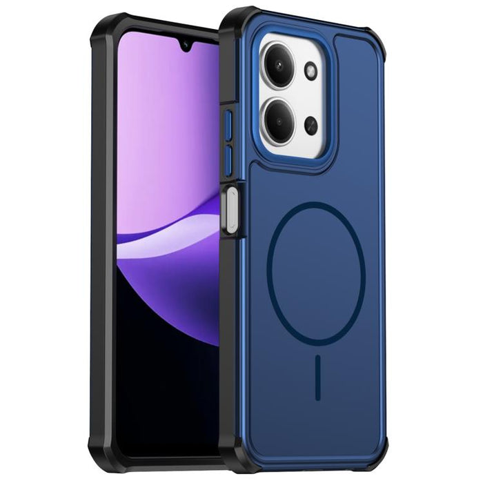 Funda para teléfono 2 en 1 magnética con airbag, resistente a golpes y de color sólido., For Redmi Note 15 4G / 5G Global 164mm, For Redmi 15 5G Global / 15 4G SEA 169.5mm, For Redmi 15C 5G / 4G Global 171mm / Poco C85 4G