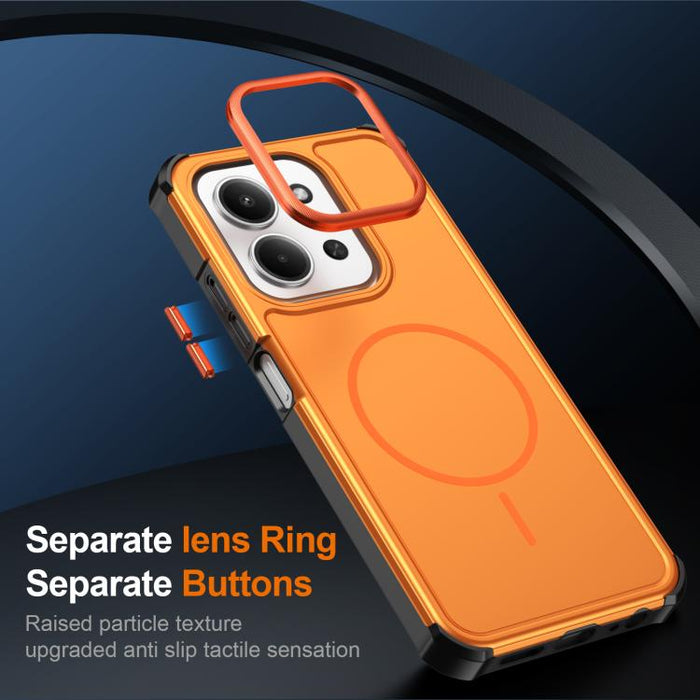 Funda para teléfono 2 en 1 magnética con airbag, resistente a golpes y de color sólido., For Redmi Note 15 4G / 5G Global 164mm, For Redmi 15 5G Global / 15 4G SEA 169.5mm, For Redmi 15C 5G / 4G Global 171mm / Poco C85 4G