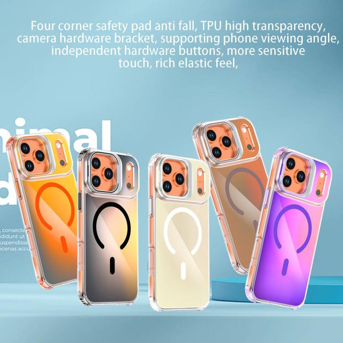Funda magnética para teléfono con soporte y lente camaleón, For iPhone 17 Pro Max, For iPhone 17 Pro
