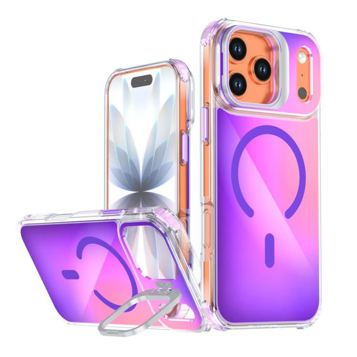 Funda magnética para teléfono con soporte y lente camaleón, For iPhone 17 Pro Max, For iPhone 17 Pro