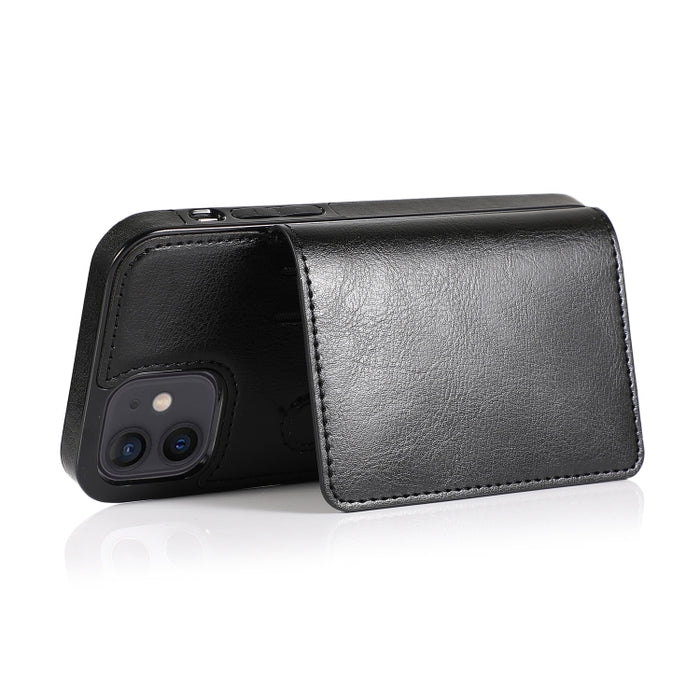Funda protectora de PU + TPU a prueba de golpes con ranuras para tarjetas y soporte, For iPhone 12 mini, For iPhone 12 / 12 Pro, For iPhone 12 Pro Max
