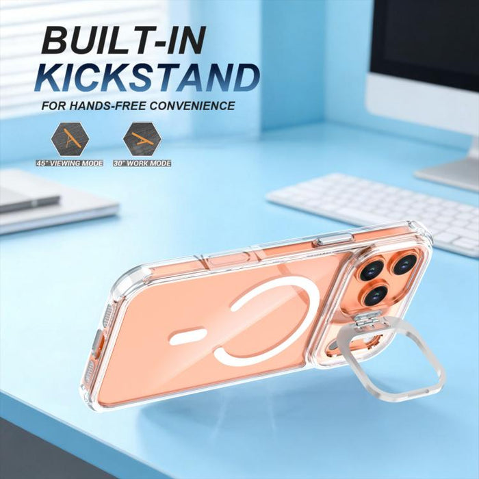 Funda magnética para teléfono con soporte y lente transparente, For iPhone 17 Pro Max, For iPhone 17 Pro