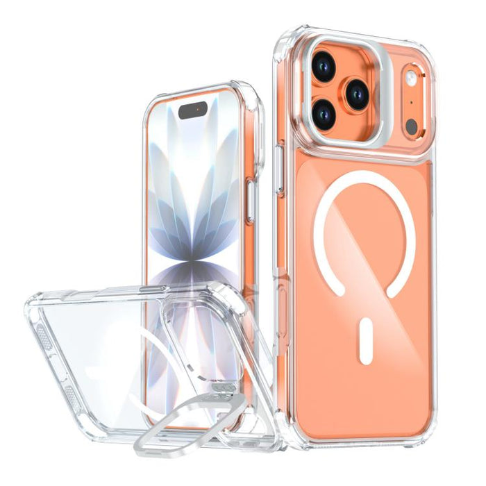 Funda magnética para teléfono con soporte y lente transparente, For iPhone 17 Pro Max, For iPhone 17 Pro