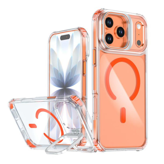 Funda magnética para teléfono con soporte y lente transparente, For iPhone 17 Pro Max, For iPhone 17 Pro