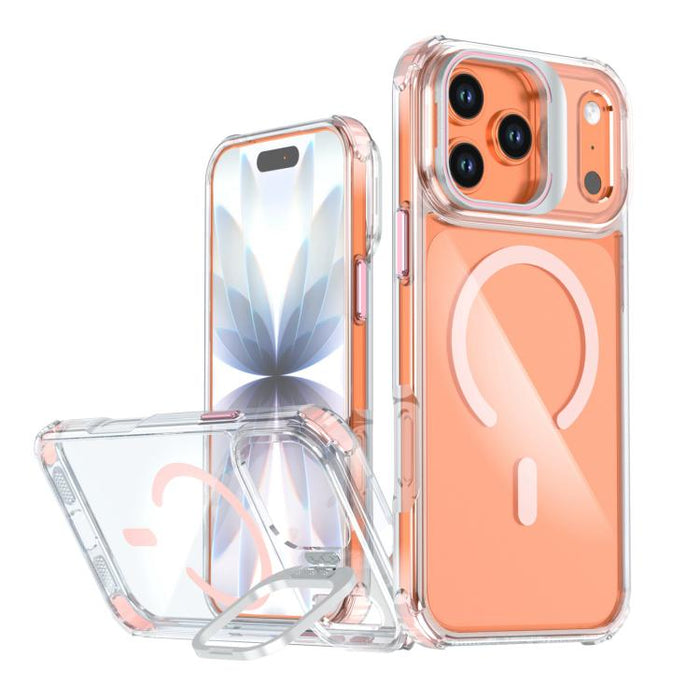 Funda magnética para teléfono con soporte y lente transparente, For iPhone 17 Pro Max, For iPhone 17 Pro