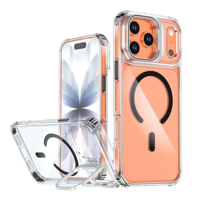 Funda magnética para teléfono con soporte y lente transparente, For iPhone 17 Pro Max, For iPhone 17 Pro