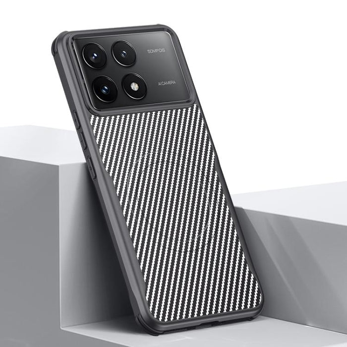 Funda para teléfono con textura de fibra de carbono estilo cuchilla y tacto magnético, For Redmi K90 Pro Max / Poco F8 Ultra 5G, For Redmi K90 / Poco F8 Pro 5G, For Redmi K80 Pro, For Redmi K80, For Redmi K70 Ultra, For Redmi K70