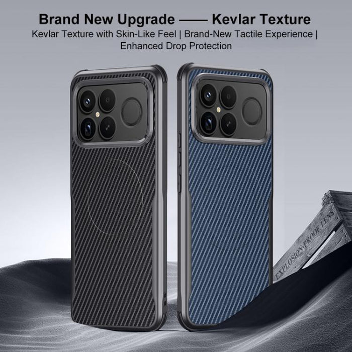 Funda para teléfono con textura de fibra de carbono estilo cuchilla y tacto magnético, For Redmi K90 Pro Max / Poco F8 Ultra 5G, For Redmi K90 / Poco F8 Pro 5G, For Redmi K80 Pro, For Redmi K80, For Redmi K70 Ultra, For Redmi K70