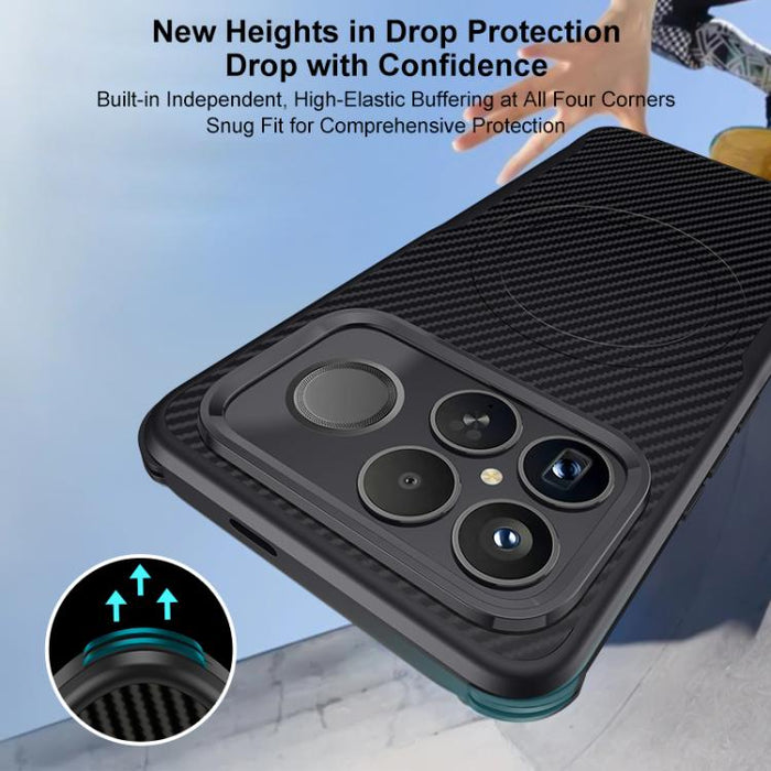 Funda para teléfono con textura de fibra de carbono estilo cuchilla y tacto magnético, For Redmi K90 Pro Max / Poco F8 Ultra 5G, For Redmi K90 / Poco F8 Pro 5G, For Redmi K80 Pro, For Redmi K80, For Redmi K70 Ultra, For Redmi K70