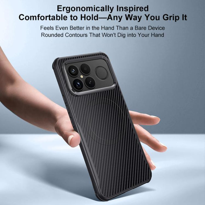 Funda para teléfono con textura de fibra de carbono estilo cuchilla y tacto magnético, For Redmi K90 Pro Max / Poco F8 Ultra 5G, For Redmi K90 / Poco F8 Pro 5G, For Redmi K80 Pro, For Redmi K80, For Redmi K70 Ultra, For Redmi K70
