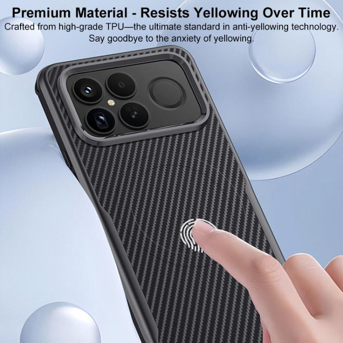 Funda para teléfono con textura de fibra de carbono estilo cuchilla y tacto magnético, For Redmi K90 Pro Max / Poco F8 Ultra 5G, For Redmi K90 / Poco F8 Pro 5G, For Redmi K80 Pro, For Redmi K80, For Redmi K70 Ultra, For Redmi K70