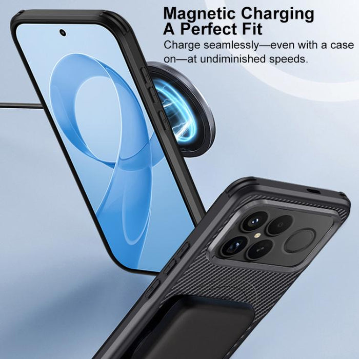 Funda para teléfono con textura de fibra de carbono estilo cuchilla y tacto magnético, For Redmi K90 Pro Max / Poco F8 Ultra 5G, For Redmi K90 / Poco F8 Pro 5G, For Redmi K80 Pro, For Redmi K80, For Redmi K70 Ultra, For Redmi K70
