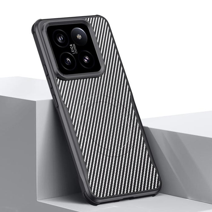 Funda para teléfono con textura de fibra de carbono estilo cuchilla y tacto magnético, For Xiaomi 17 Pro Max, For Xiaomi 17 Pro, For Xiaomi 15 Pro, For Xiaomi 15, For Xiaomi 14 Ultra, For Xiaomi 14 Pro, For Xiaomi 14